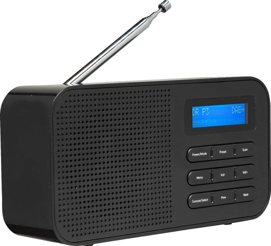Denver DAB Radio - Radio de cuisine - Radio portable - Batteries et secteur - DAB42 - Noir