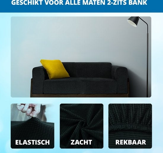 WITTS Housse de canapé - Housse de canapé 3 places - Housse de canapé Stretch - Protecteur de canapé