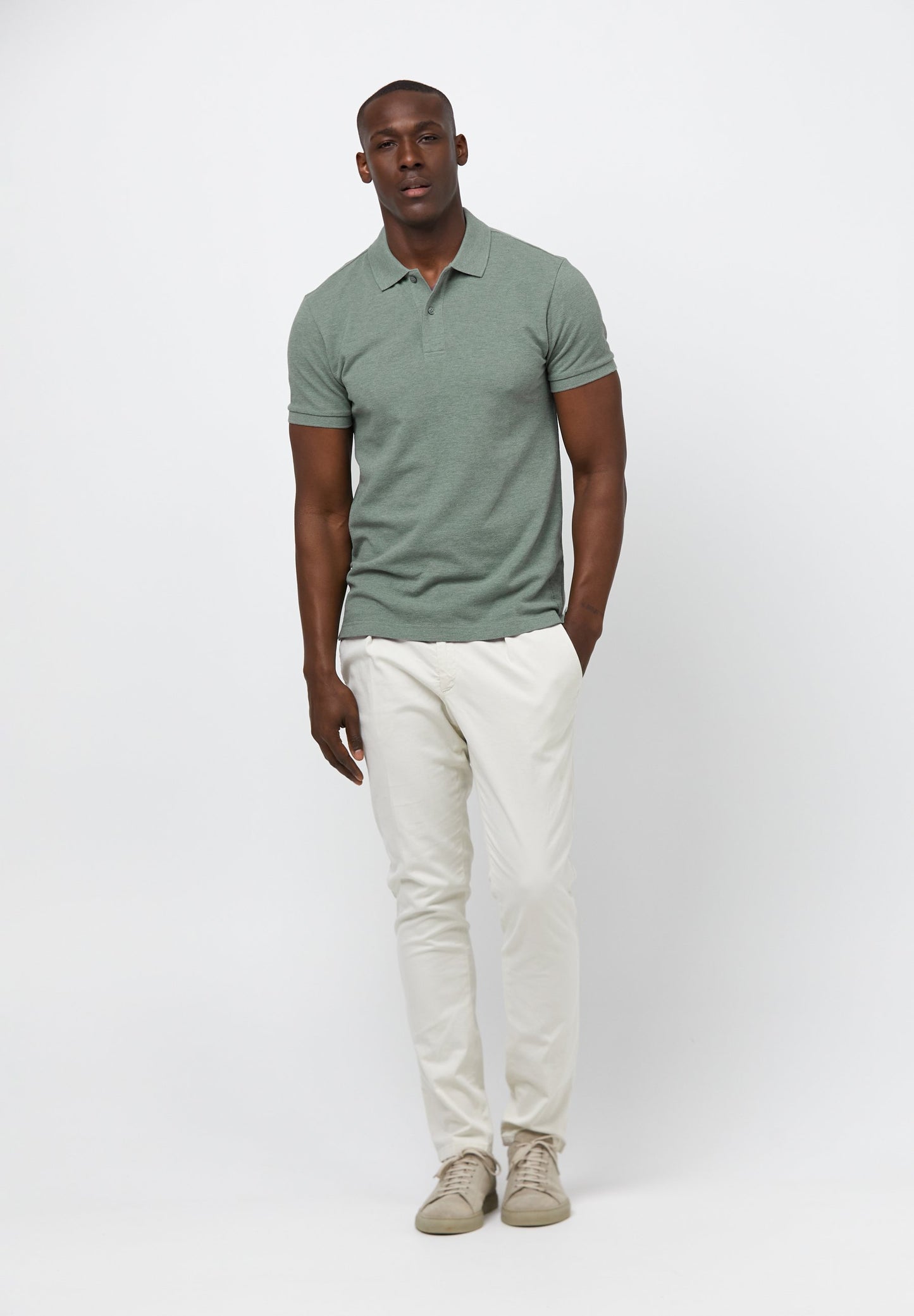 PROFUOMO Polo Homme - Manches courtes - Vert - Taille XXL - Regular Fit - Longueur : Normale