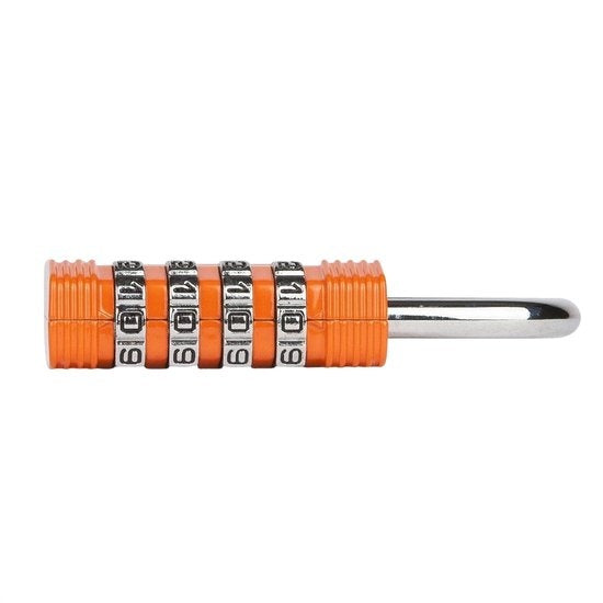 Cadenas LifeGoods - Serrure numérique - 4 chiffres - Résistant aux intempéries - Orange