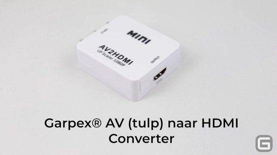 Garpex® Adaptateur AV vers HDMI - Convertisseur RCA vers HDMI - AV vers HDMI - Commutateur HDMI - 1080P Full HD - câble d'alimentation USB inclus