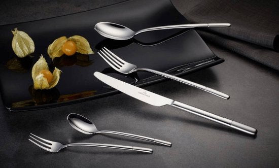 VILLEROY & BOCH - Ella Satin 18/10 - Service de couverts pour 12 personnes, 70 pièces