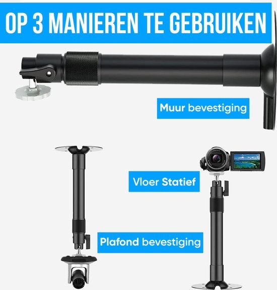 Strex Beamer Tripod - Support Beamer - Support plafond pour Beamer - Réglable - 26/40 CM - Capacité de charge 5KG