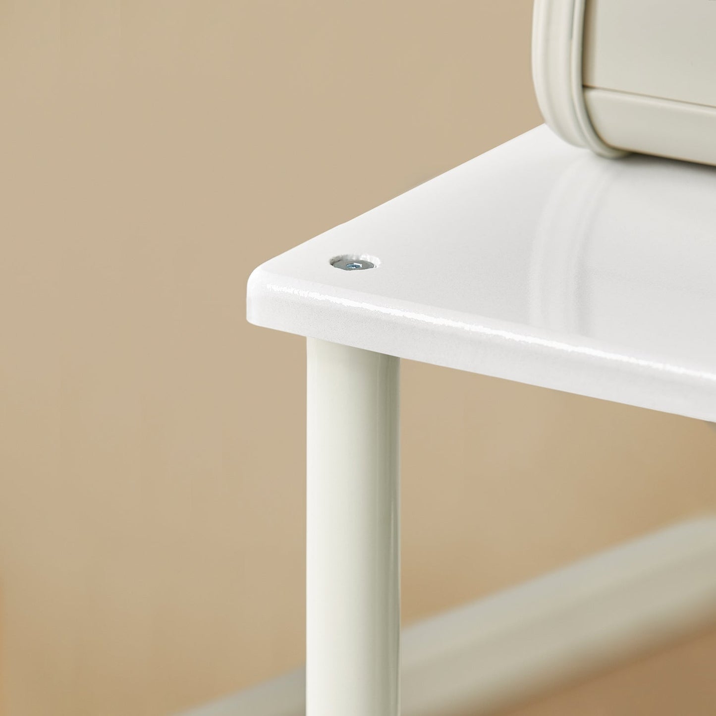 SoBuy Armoire de cuisine à roulettes - Blanc - 60x115x40 cm