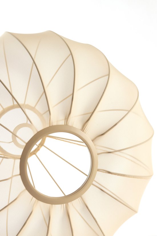 Light & Living - abat-jour - Plumeria - beige - tissu - Ø 50 cm - E27 - 2981627
