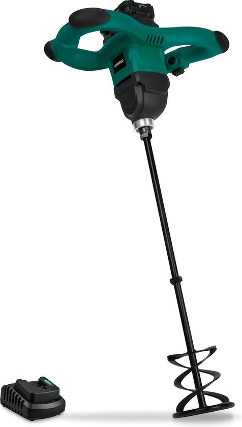 VONROC Accu mélangeur peinture / ciment - VPower 20V - Batterie 2.0Ah et chargeur rapide inclus - Agitateur 600mm, Ø120mm inclus