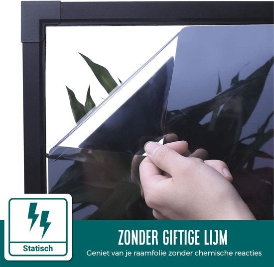 Homewell Sunproof HR Film pour fenêtre 90x200cm - Film d'isolation statique avec effet miroir - Argent (incl. Rakel)