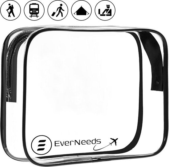 EverNeeds Trousse de toilette - Transparent - Femmes et hommes - Organisateur - 1 pièce