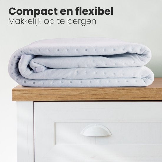 Couverture électrique - Auronic - 2 personnes - 160x140cm - avec élastiques d'angle et 2 contrôleurs - Blanc