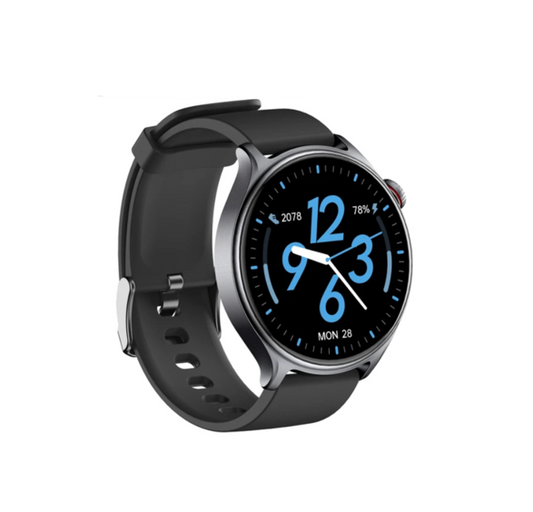 Vlectro Smartwatch R01.0 Montre intelligente Bluetooth ronde - 1.46 pouces - HD - Noir