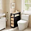 SoBuy Meuble de salle de bain bas avec 4 tiroirs Noir - 65 x 23 x 82 cm - BZR54-II-SCH