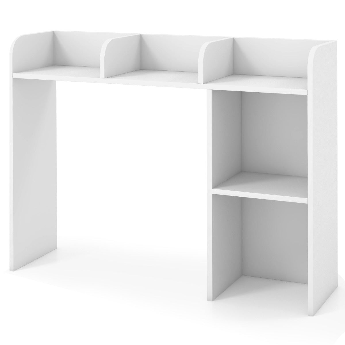 Coast Desk Plank Tablette multifonctionnelle en bois Tablette de présentation à 3 niveaux pour table d'ordinateur blanc