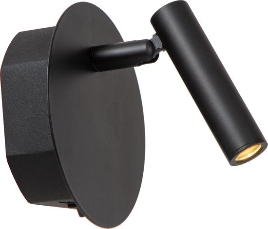 Lucide JOLIJN - Lampe de chevet / applique murale rechargeable - Batterie rechargeable / piles - Ø 10,2 cm - LED - 1x2 W 3000 K - Fixation magnétique - Noir