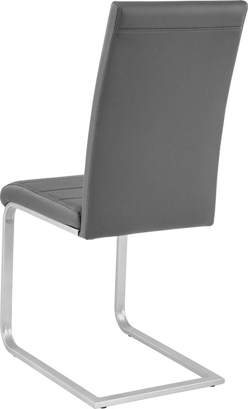 tectake® - set de 2 chaises de salle à manger Bettina grey - 402551