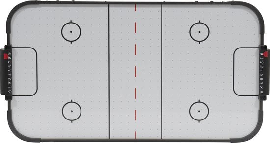 Table de air hockey Cougar Mini – Jeu de air hockey 3 pieds – Table de air hockey compacte pour la maison – Pousseurs et palets inclus – Chêne/gris