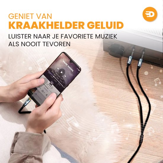 Drivv. Câble Premium 3.5 mm Jack vers Dual 6.35 mm - 2 mètres