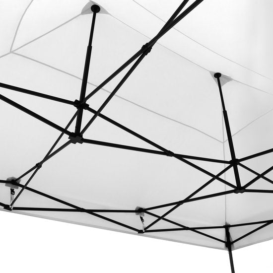 Tente de fête VONROC - 3 x 4,5 m – Tente de fête Premium à montage facile – Conception modulaire – Pliable – Imperméable – Armature en acier – Protection UV 50+ – Sac de rangement inclus – Blanc