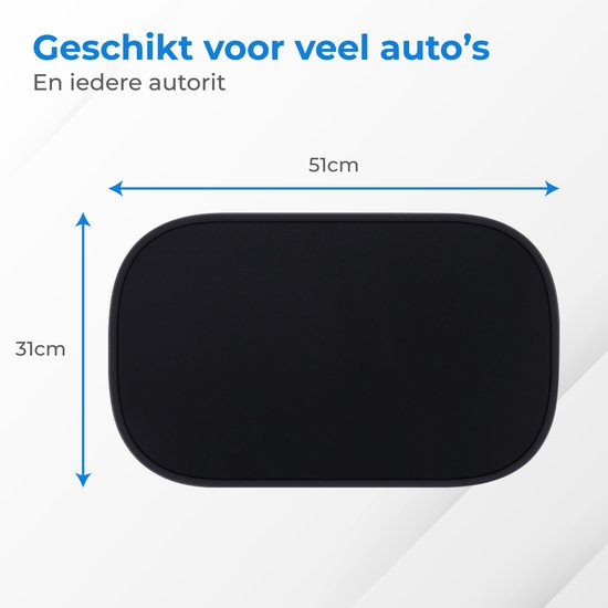 Nuvance - Pare-soleil voiture bébé - 2 pièces - avec protection UV pour bébé et enfant - Protection solaire vitres latérales - Autocollant - Taille unique - Noir