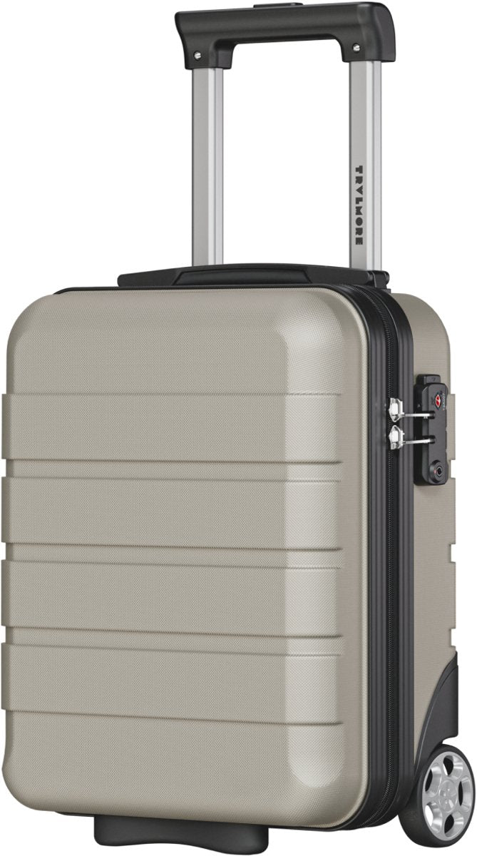 Valise cabine TRVLMORE 40 x 30 x 20 cm – 24 L – Se range sous le siège – Serrure TSA – 2 roulettes – Couleur champagne