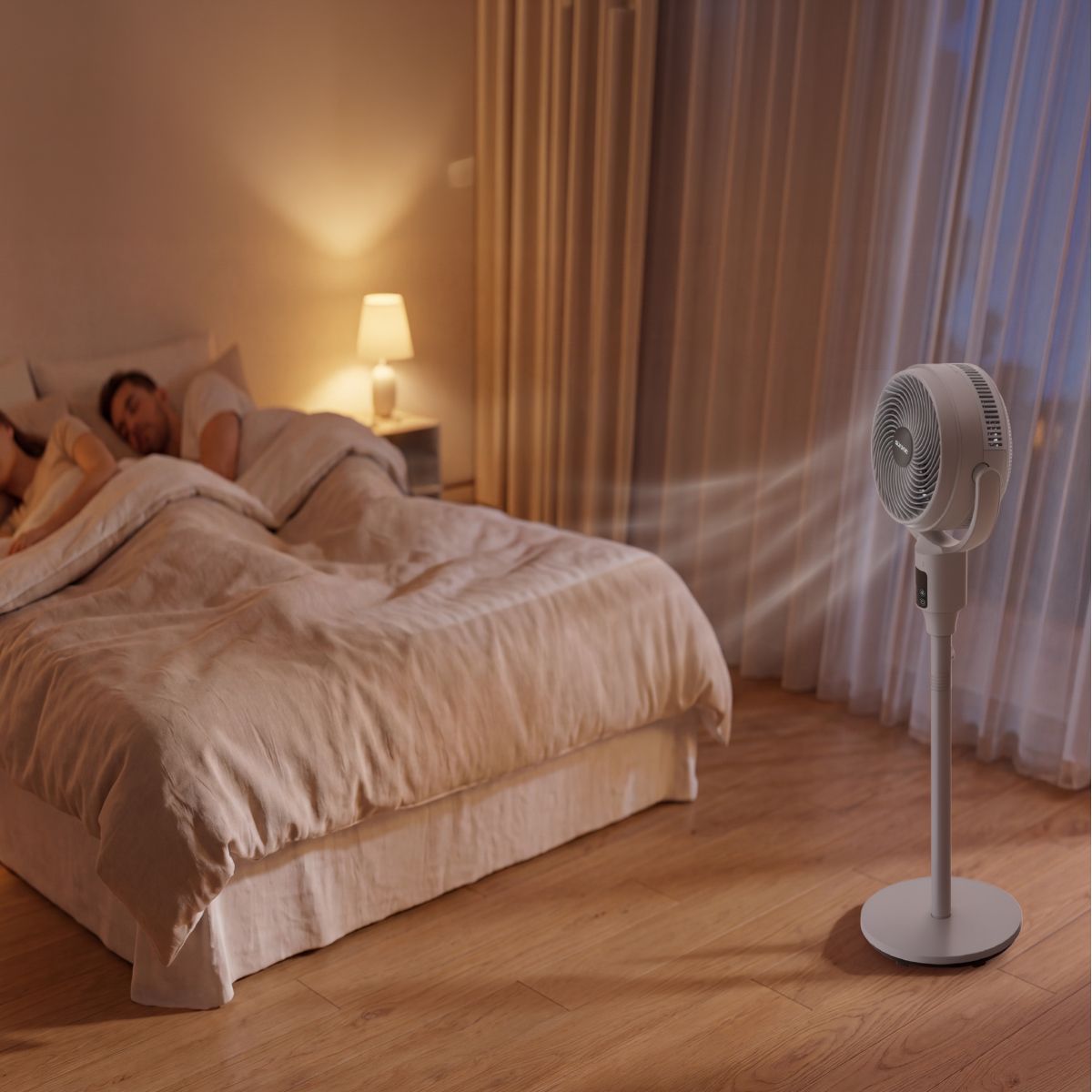 Ventilateur sur pied Auronic - 59/108 cm - 9 vitesses - Oscillation à 90° - Télécommande - Silencieux - Gris