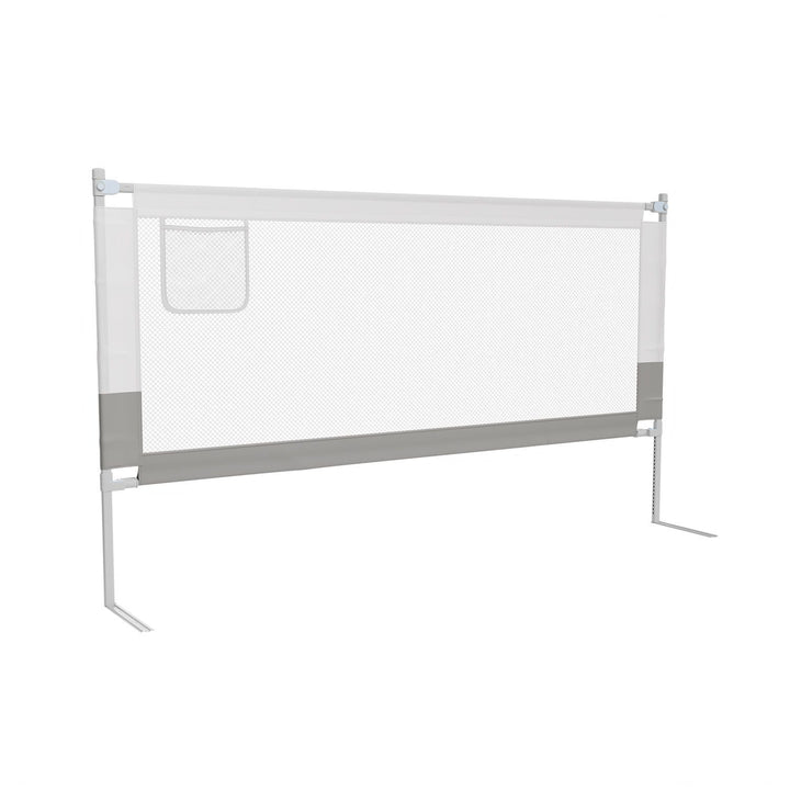 Juskys Jaron Barrière de lit pour bébé - Gris - Hauteur réglable - 180 cm x 71-101 cm
