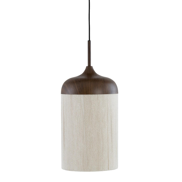 Light & Living Lampe suspendue Dania - Ø27,5x52 cm - Brun/Crème - Design Eyecatcher