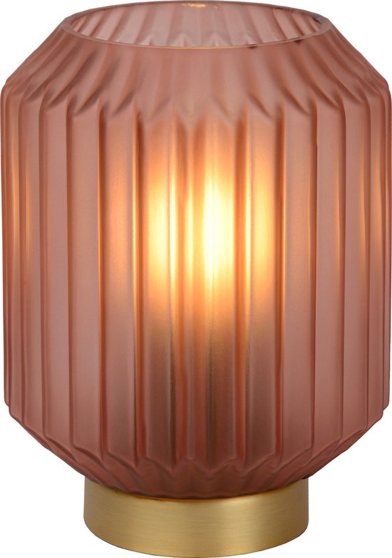 Lucide SUENO - Lampe de table - Ø 13 cm - 1xE14 - Rose