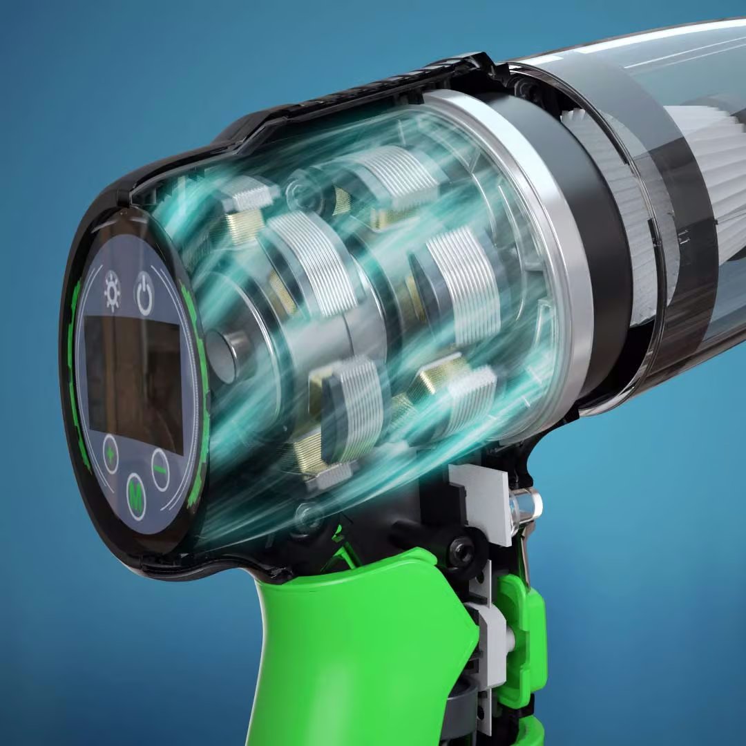 Aspirateur à main sans fil et compresseur d'air Hammersmith AirStorm - 5 préréglages - Arrêt automatique - Écran LED