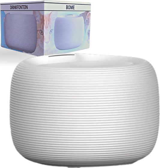 BOME Abreuvoir - Fontaine pour chat - 2,5 litres - Abreuvoir pour chat et chien - Fontaine à eau pour chat - Rinçage automatique