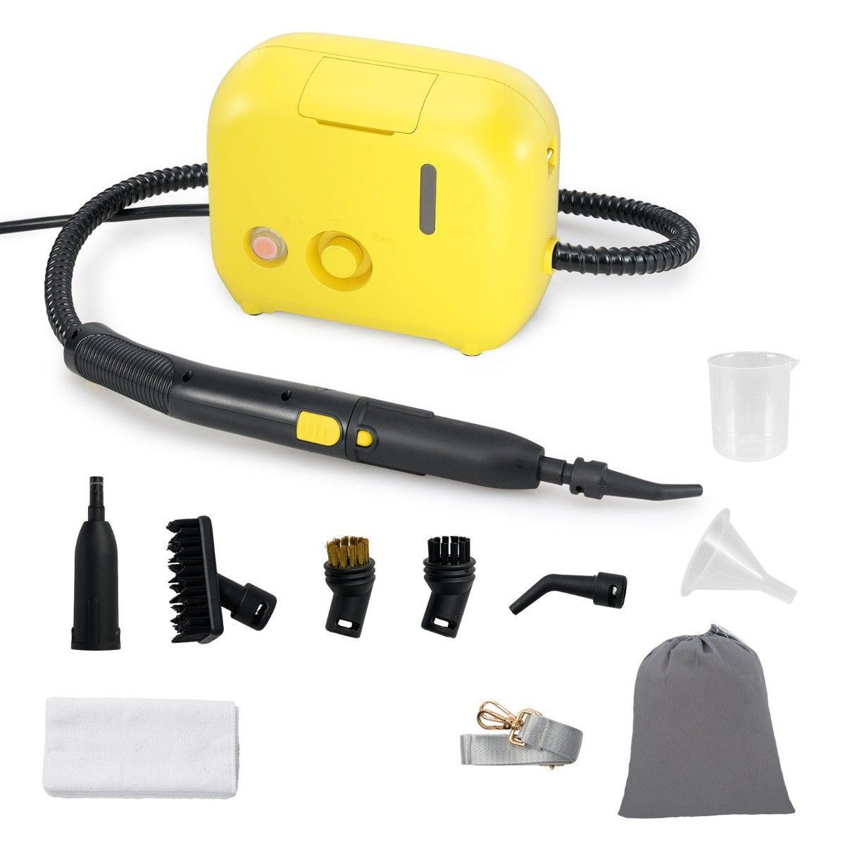 Nettoyeur vapeur portable Coast - 1 600 W - Réservoir d'eau de 1 L - Jaune