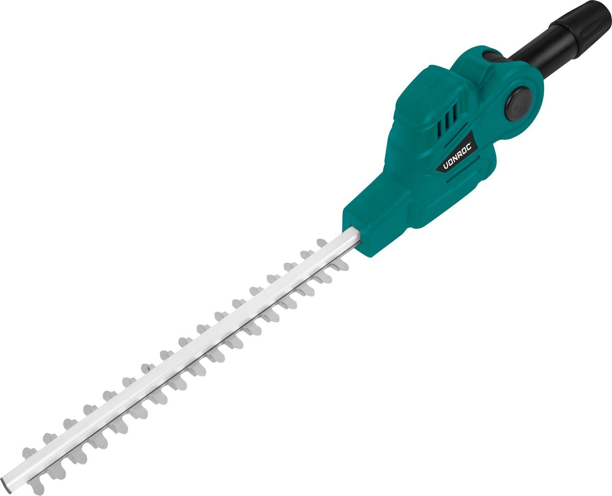 VONROC Taille-haie Accu télescopique 20V - Lame inclinable - Réglable en continu - Vert