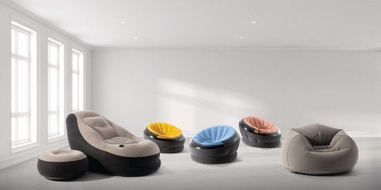Intex - Chaise gonflable - Ultra Lounge avec pouf - 102cm x 137cm x 79 cm