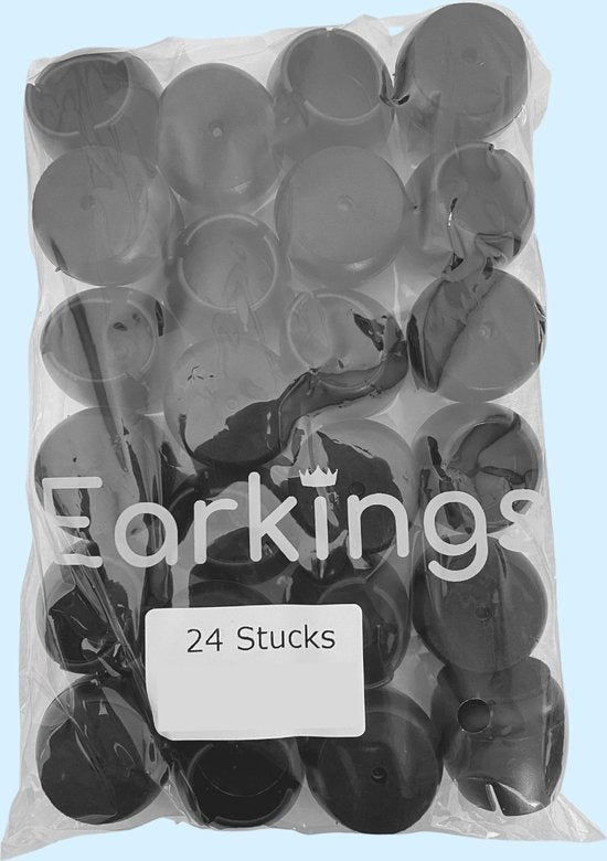 Protecteurs de pieds de chaises Protecteur de sol Ø22-25 mm - Capuchons de pieds de chaises Capuchons de meubles 24 pièces - Capuchons de chaises ronds et carrés Protecteur de sol Chaises - Earkings Black
