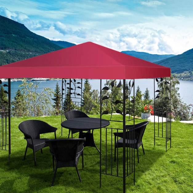 Coast Toit de remplacement pour pavillon - 3 x 3 m avec velcro - rouge bourgogne