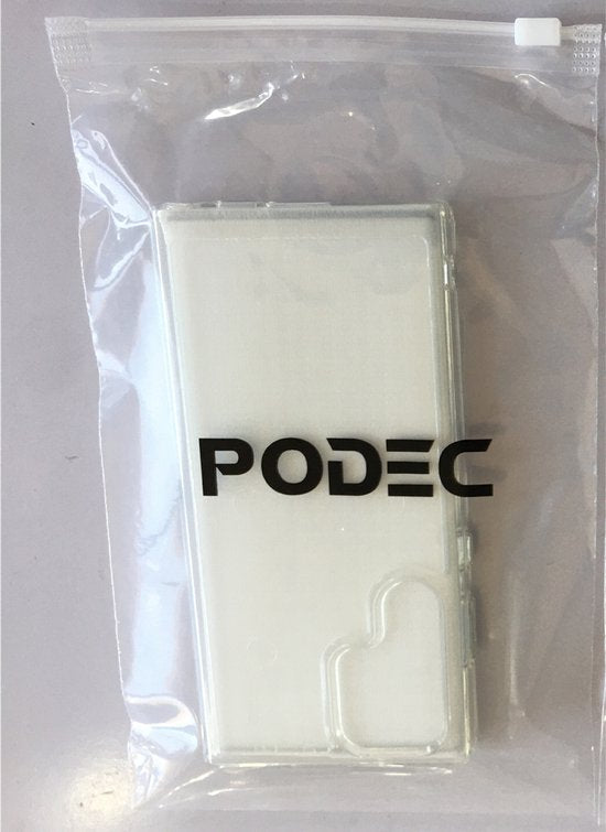 Podec Case Suitable for Samsung Galaxy S23 Ultra Transparent Phone Case - Anti-Shock Case Cover with 2x Screen Protector