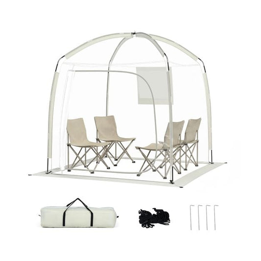 Tente dôme transparente Coast 215 × 215 cm - 2 à 4 personnes - Vue panoramique à 540° - Tente de jardin et tente bulle