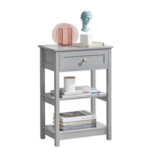 SoBuy Table de nuit - Table basse - Table d'appoint gris clair - 45x69x30cm - FBT46-HG