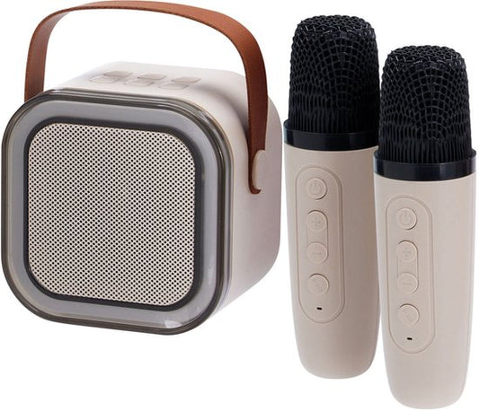 Kit de karaoké sans fil avec haut-parleur et 2 microphones