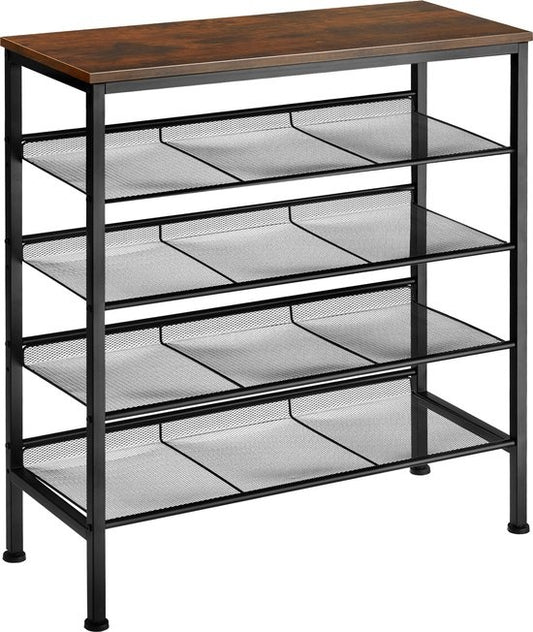 tectake - Porte-chaussures Bournemouth industriel foncé - 404279
