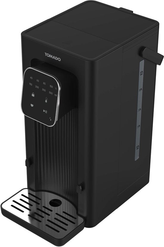 Distribuateur d'eau chaude Tomado TWD2503B - Bouilloire instantanée - 2,5 litres - Écran numérique - Réglage de la température - Réservoir d'eau amovible - Filtre à eau inclus