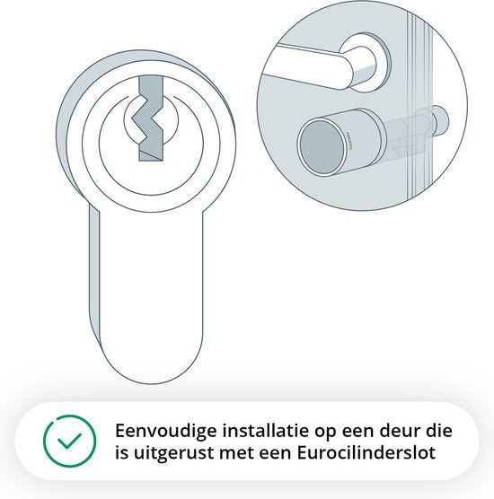 Netatmo Electric Door Lock - Serrure de porte intelligente - 3 clés - clés intelligentes - clé NFC - partage d'accès - Apple Homekit - Silver