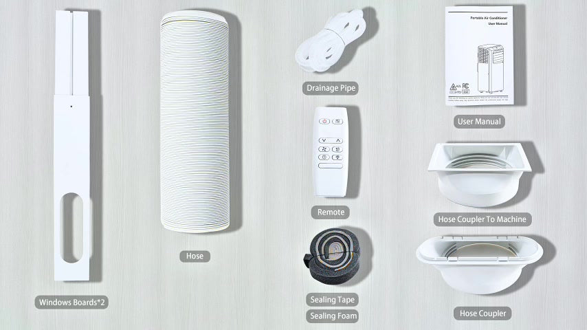 Climatiseur mobile Humhold 9 000 BTU - 3-en-1 : refroidissement, déshumidification et ventilation - jusqu'à 33 m²