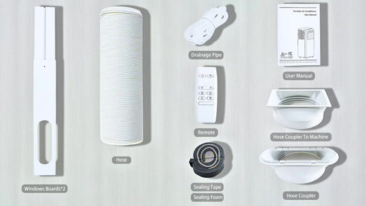 Climatiseur mobile Humhold 9 000 BTU - 3-en-1 : refroidissement, déshumidification et ventilation - jusqu'à 33 m²