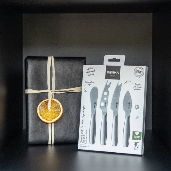 Boska Cheese Knife Set Mini Copenhagen - Couteaux à fromage - Set de 4 - Couteaux à fromage - Lavable au lave-vaisselle - acier inoxydable