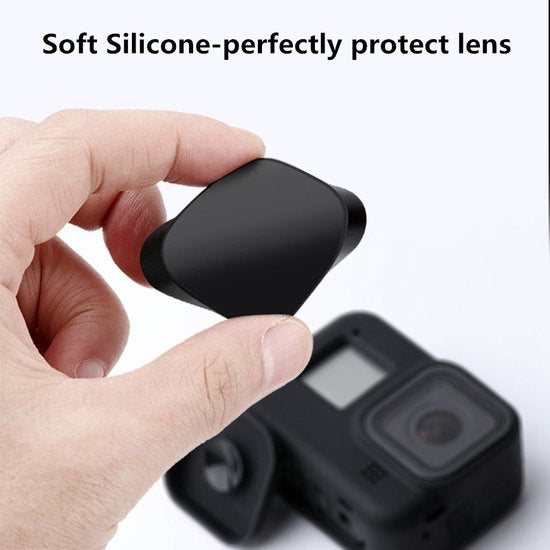 Garpex® Silicone Case for GoPro HERO 8 - Étui de protection en caoutchouc - Protection de l'objectif incluse - Noir