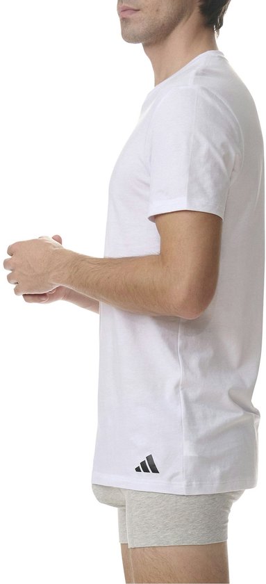 T-shirt à col rond adidas Sportswear, lot de 3 - Active Core Cotton - Sous-vêtements pour hommes - 3 x blanc
