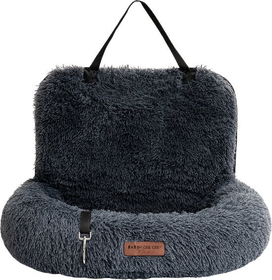 By Cee Cee Dog Basket Car - Original Car Dog Basket - Car Seat Dog Back Seat - Car Basket Dog - Car Seat Dog Blanket - Car Seat Dog - Also For Side Seat - Dark Grey