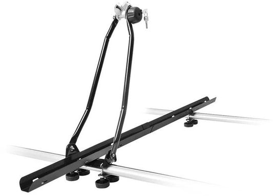 Porte-vélos de toit Twinny Load - 1 vélo - Fixation de cadre robuste - Adaptation universelle au porte-vélos de toit