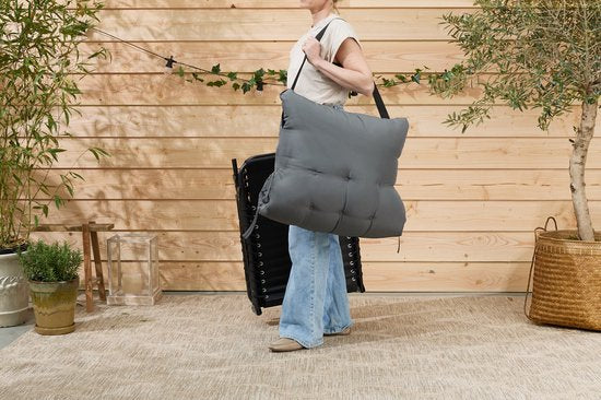 909 Chaise longue d'extérieur Premium avec coussin confortable - Dossier réglable - 189x59x30cm - Capacité de charge maximale : 110KG