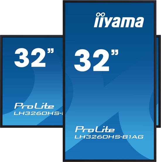 Iiyama ProLite LH3260HS-B1AG - Écran d'affichage dynamique - 32 pouces - ELED VA - 1920 x 1080 - 8 ms - 500 cd/m² - 4000:1 - Wi-Fi - noir